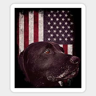Patriotic Labrador Sticker